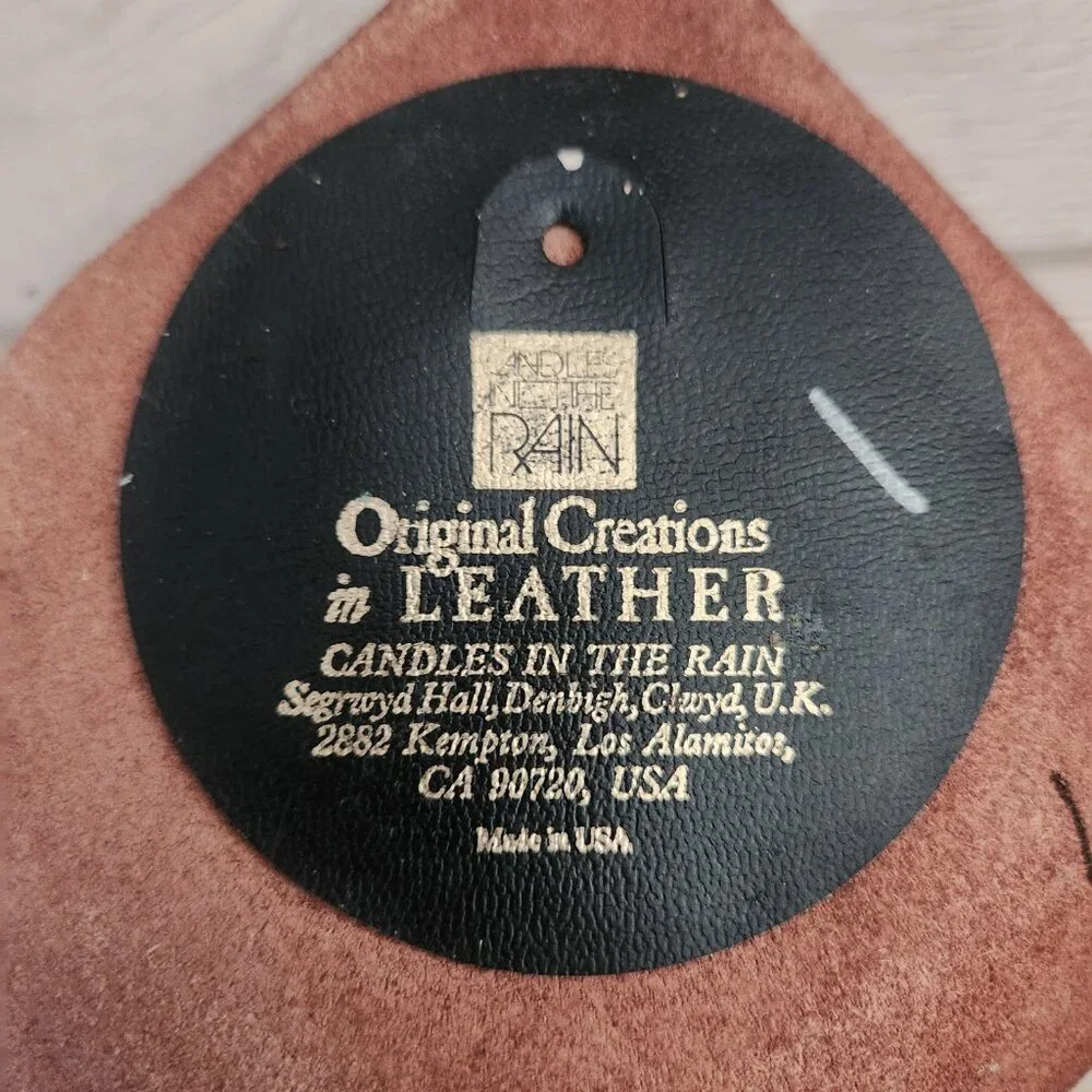 Original Creations in Leather Candles in the Rain Vegetable Wall Hangings 4 Lot